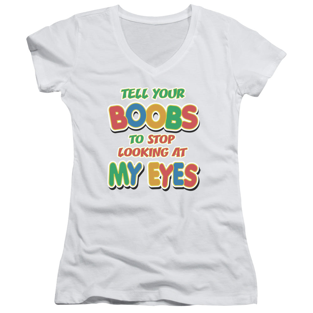 Tell Them - Junior V-neck - White