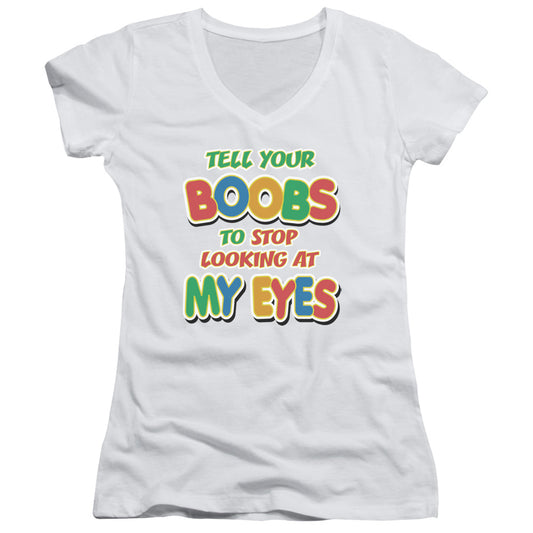 Tell Them - Junior V-neck - White