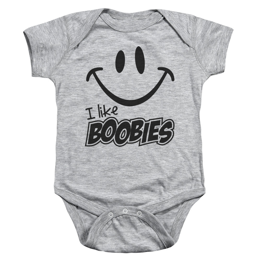 I Like Boobies - Infant Snapsuit - Athletic Heather