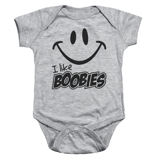 I Like Boobies - Infant Snapsuit - Athletic Heather