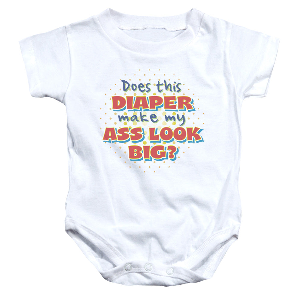 Big Ass Diaper - Infant Snapsuit - White - Sm