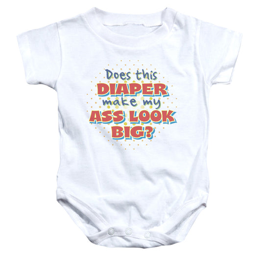 Big Ass Diaper - Infant Snapsuit - White - Sm