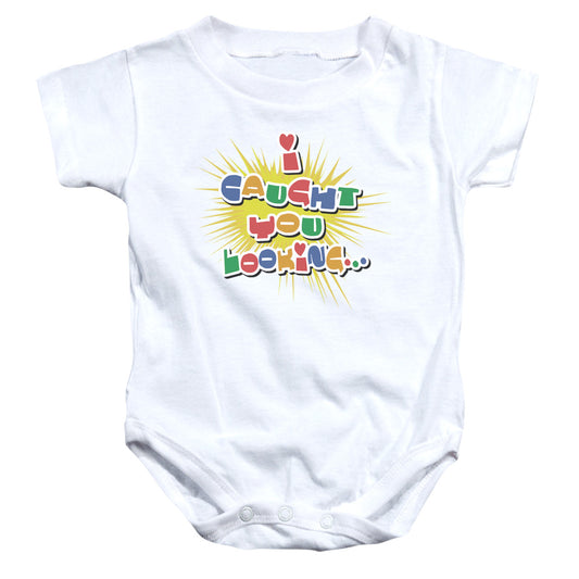 Caught Looking - Infant Snapsuit - White
