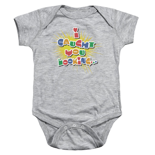 Caught Looking - Infant Snapsuit - Athletic Heather