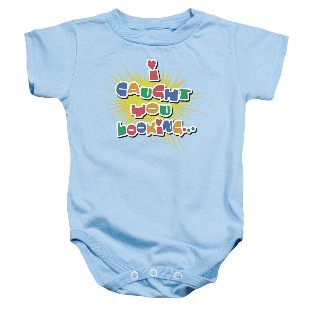 Caught Looking - Infant Snapsuit - Light Blue