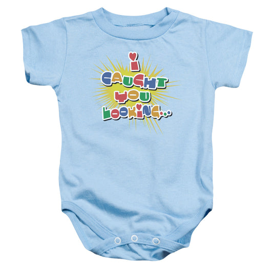 Caught Looking - Infant Snapsuit - Light Blue