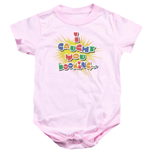 Caught Looking - Infant Snapsuit - Pink