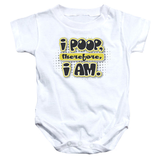 I Am Poopy - Infant Snapsuit - White