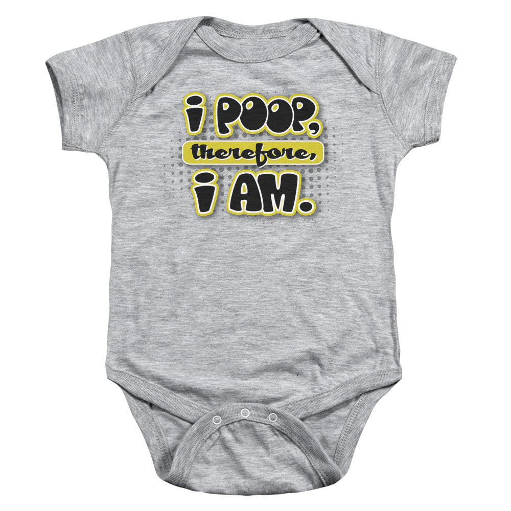 I Am Poopy - Infant Snapsuit - Athletic Heather