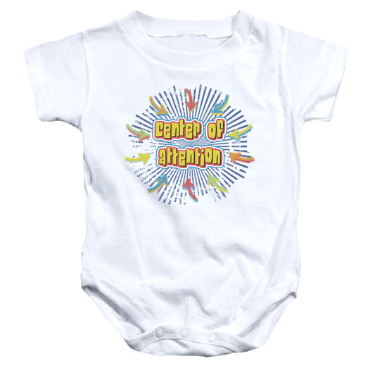 Center Of Attention - Infant Snapsuit - White