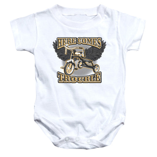 Here Comes Trouble - Infant Snapsuit - White