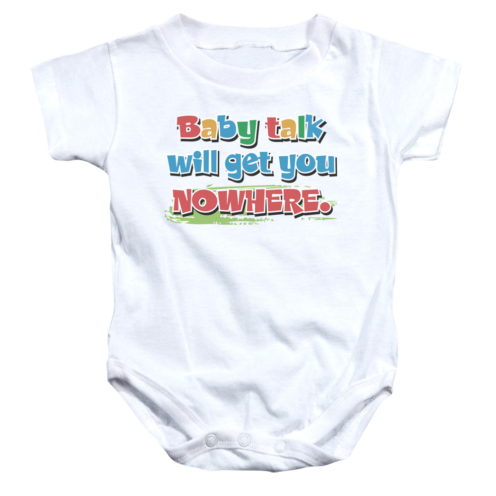 Baby Talk - Infant Snapsuit - White