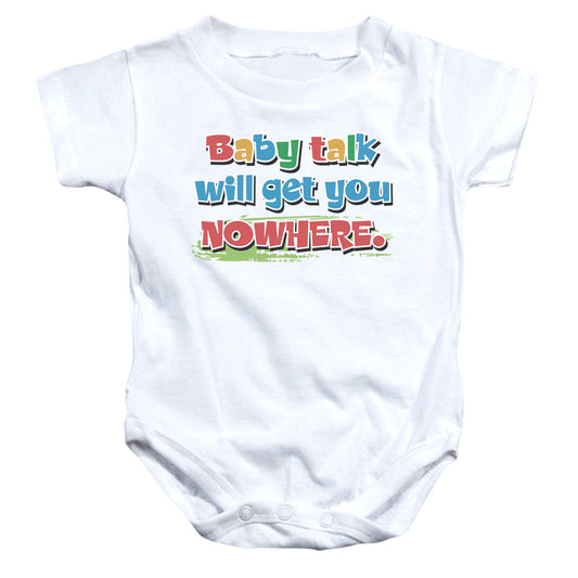 Baby Talk - Infant Snapsuit - White