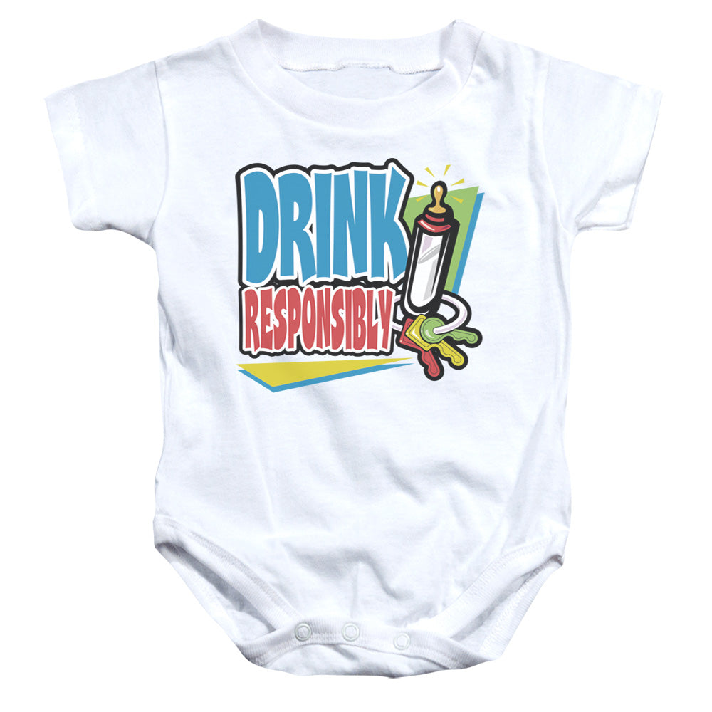 Drink Responsibly - Infant Snapsuit - White - Sm