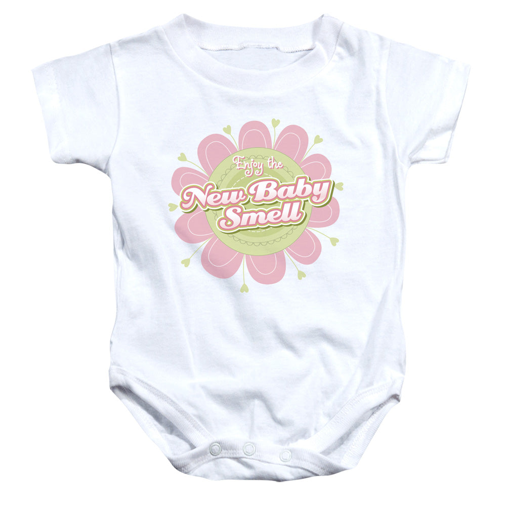 New Baby Smell - Infant Snapsuit - White