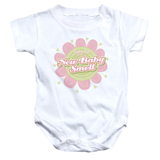 New Baby Smell - Infant Snapsuit - White