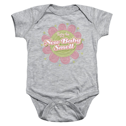 New Baby Smell - Infant Snapsuit - Athletic Heather