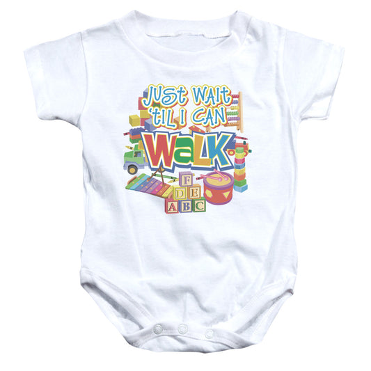 Just Wait - Infant Snapsuit - White