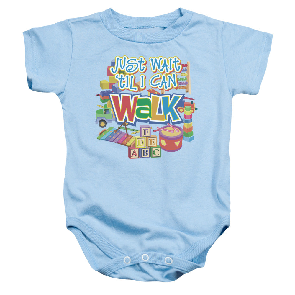 Just Wait - Infant Snapsuit - Light Blue