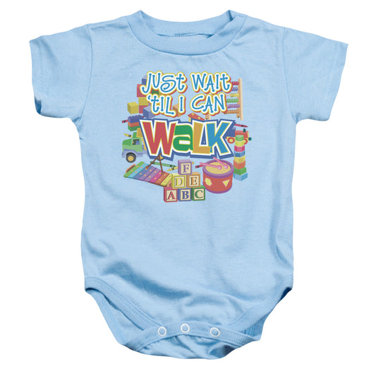 Just Wait - Infant Snapsuit - Light Blue