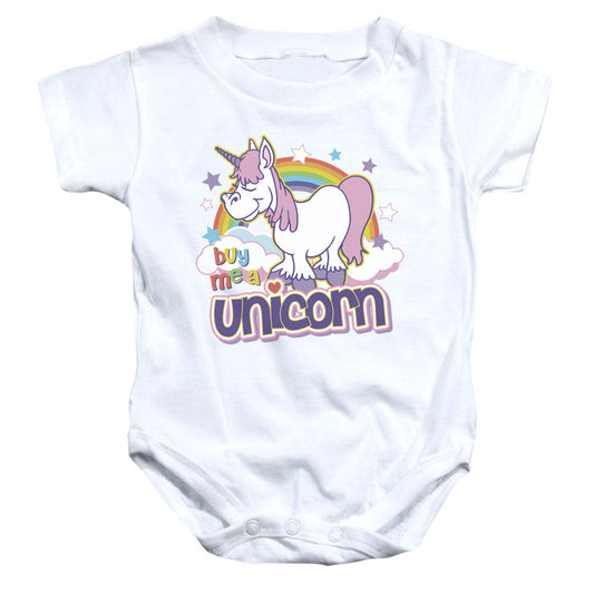 Buy Me A Unicorn - Infant Snapsuit - White