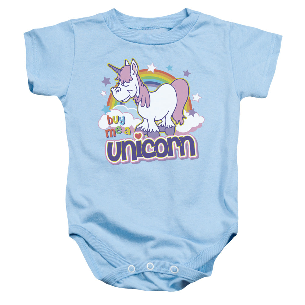 Buy Me A Unicorn - Infant Snapsuit - Light Blue