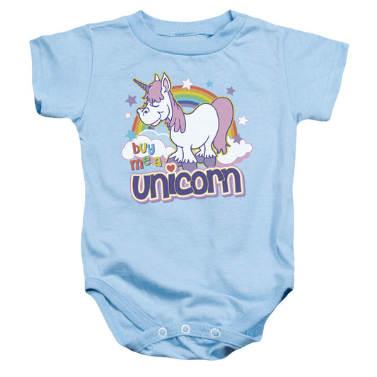 Buy Me A Unicorn - Infant Snapsuit - Light Blue