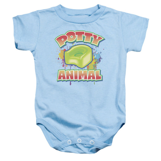 Potty Animal - Infant Snapsuit - Light Blue