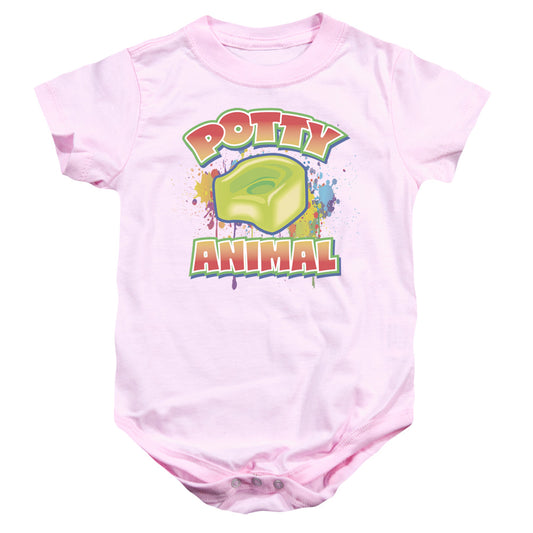 Potty Animal - Infant Snapsuit - Pink