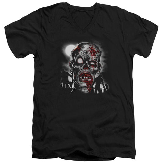 Walking Dead - Short Sleeve Adult V-neck - Black T-shirt