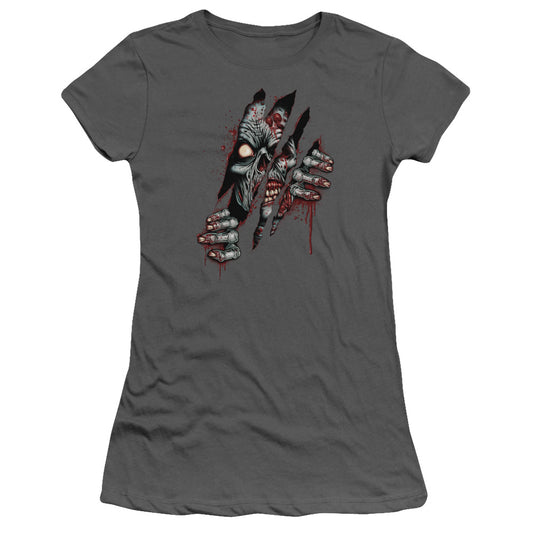 Clawing Free - Short Sleeve Junior Sheer - Charcoal T-shirt