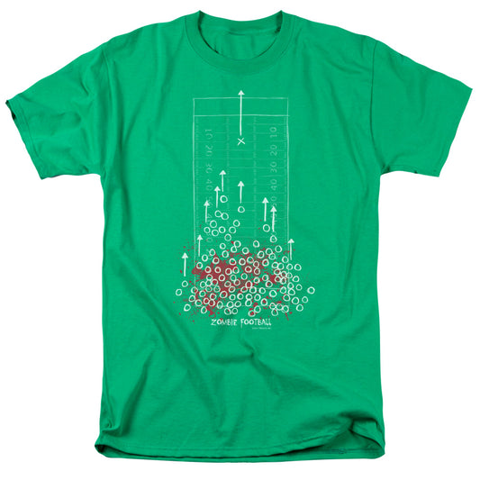 Zombie Football - Short Sleeve Adult 18 - 1 - Kelly Green T-shirt