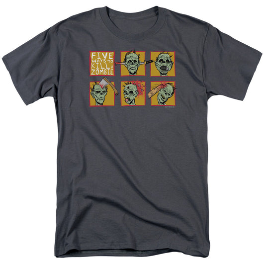 Five Ways To Kill A Zombie - Short Sleeve Adult 18 - 1 - Charcoal T-shirt