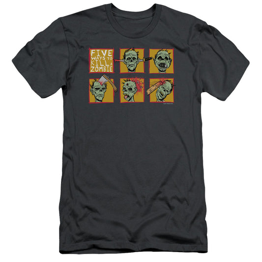Five Ways To Kill A Zombie - Short Sleeve Adult 30 - 1 - Charcoal T-shirt
