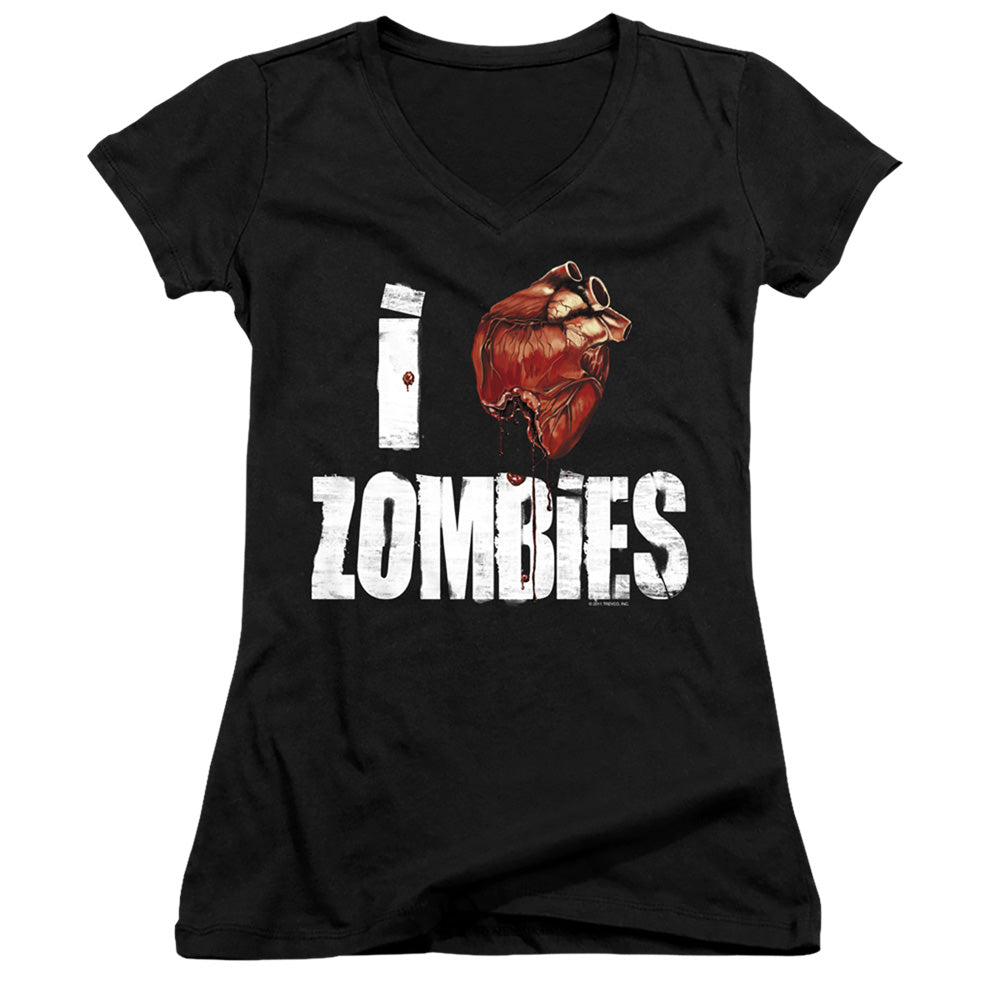 I Bloody Heart Zobmies - Junior V-neck - Black