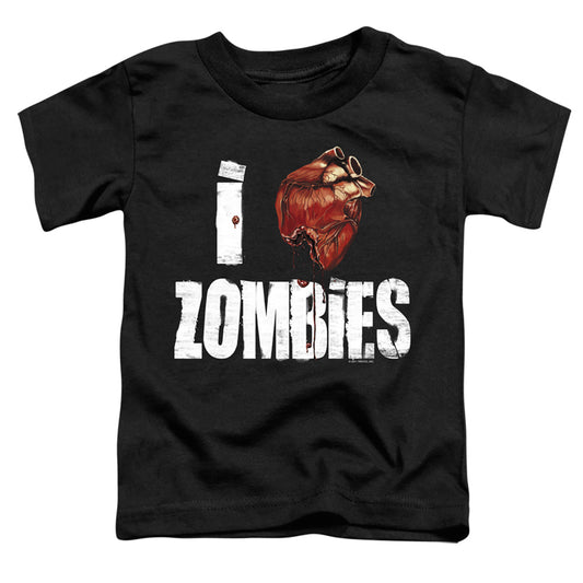 I Bloody Heart Zobmies - Short Sleeve Toddler Tee - Black T-shirt
