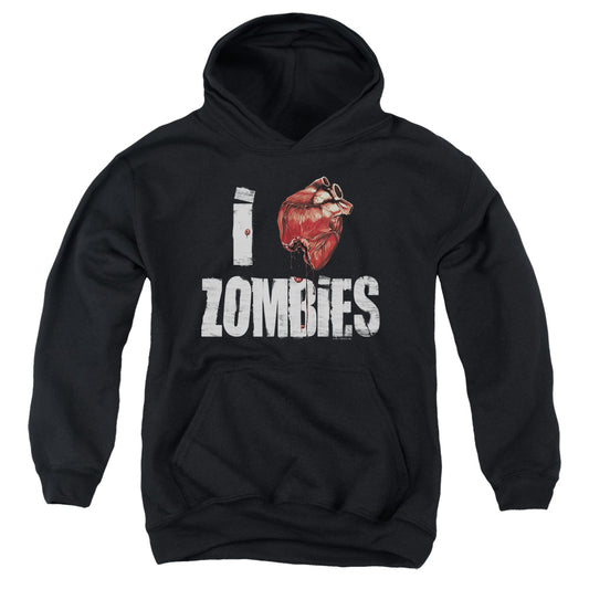 I Bloody Heart Zobmies-youth Pull-over Hoodie - Black