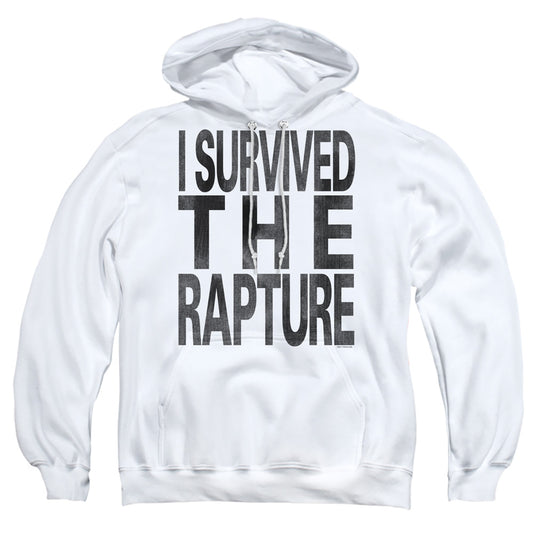 I Survived The Rapture - Adult Pull-over Hoodie - White