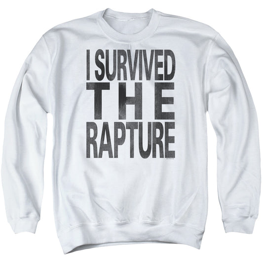 I Survived The Rapture - Adult Crewneck Sweatshirt - White