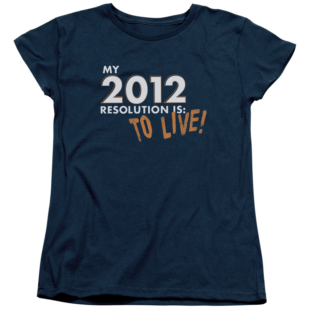 TO LIVE! -   WOMENS TEE - NAVY T-Shirt