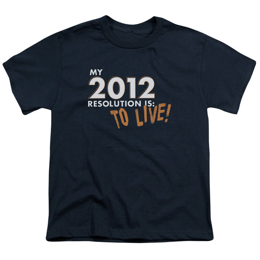 To Live! - Short Sleeve Youth 18 - 1 - Navy T-shirt