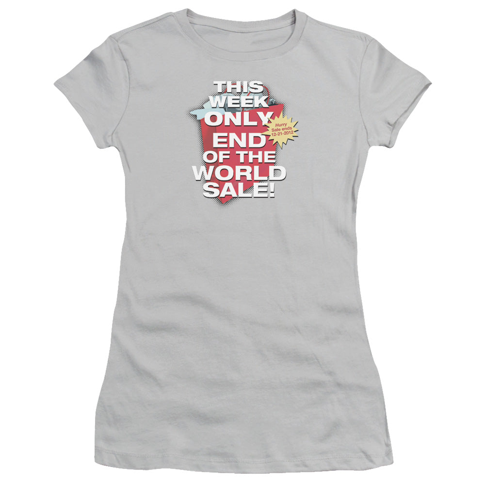 End Of The World Sale - Short Sleeve Junior Sheer - Silver T-shirt