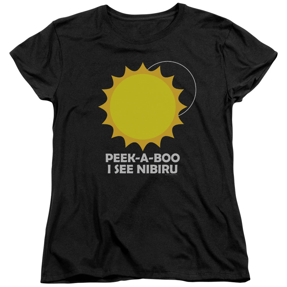 I See Nibiru - Short Sleeve Womens Tee - Black T-shirt