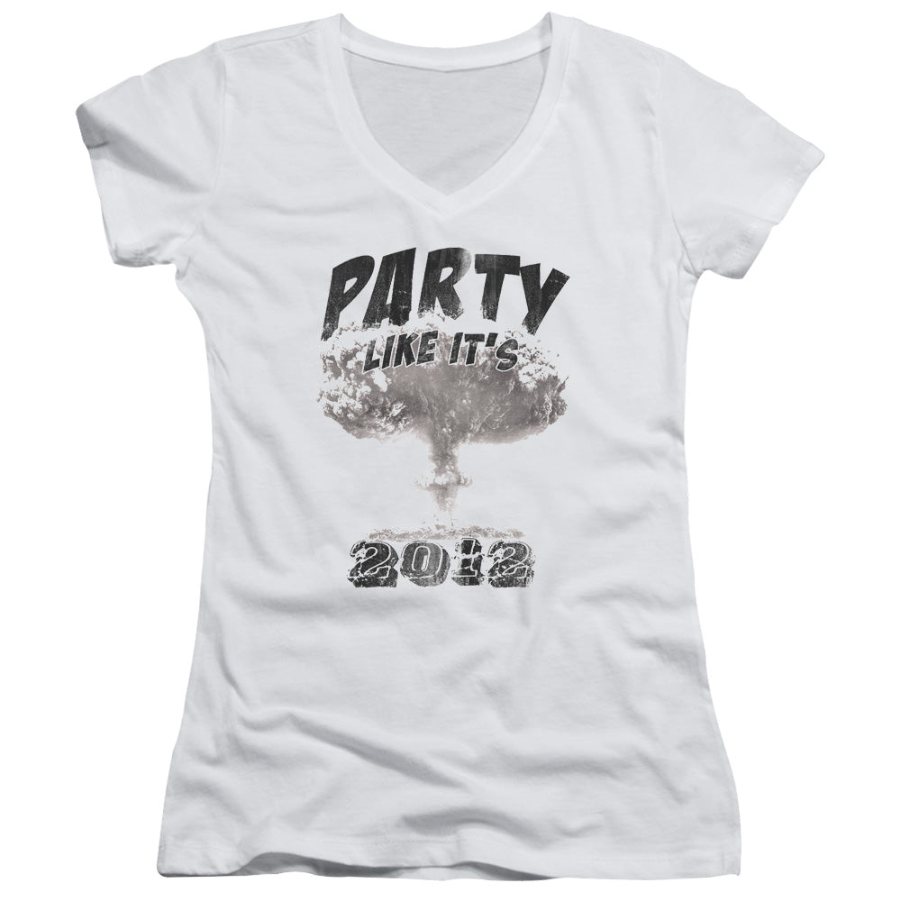 Party Like Its 2012 - Junior V-neck - White