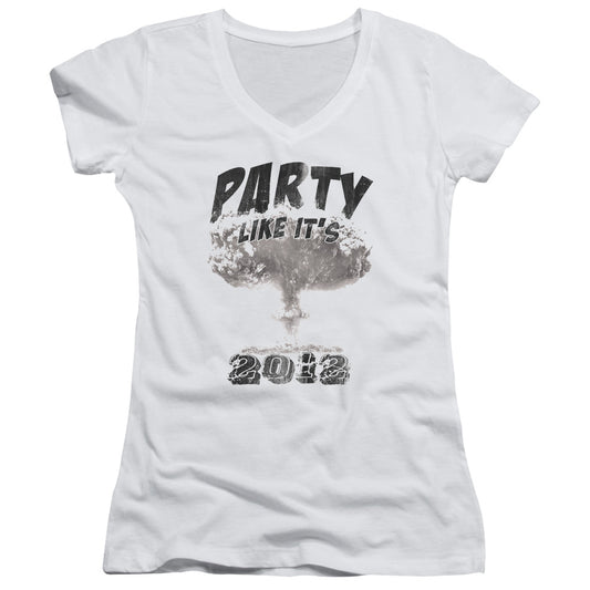Party Like Its 2012 - Junior V-neck - White