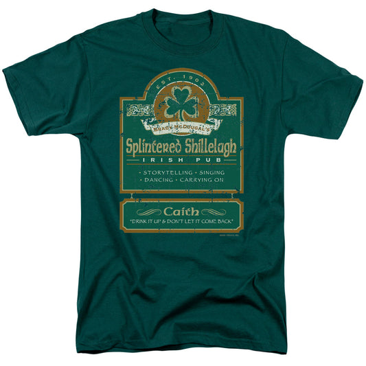 Splintered Shillelagh - Short Sleeve Adult 18 - 1 - Hunter Green T-shirt