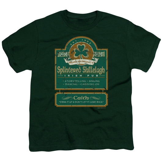 Splintered Shillelagh - Short Sleeve Youth 18 - 1 - Hunter Green T-shirt