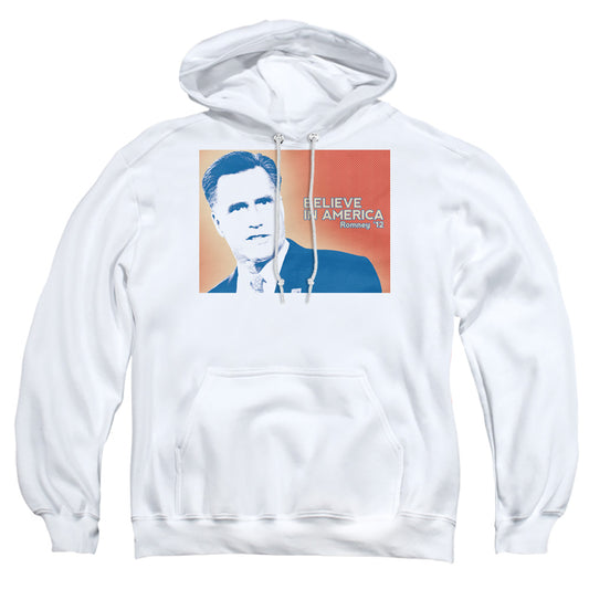 Believe In America - Adult Pull-over Hoodie - White