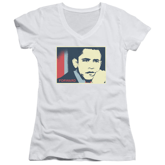 Forward Again - Junior V-neck - White