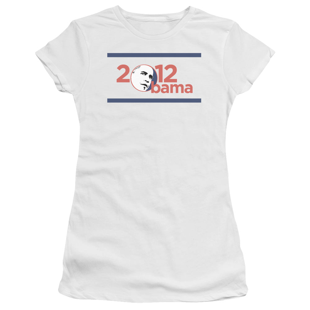 Obama 2012 - Short Sleeve Junior Sheer - White T-shirt